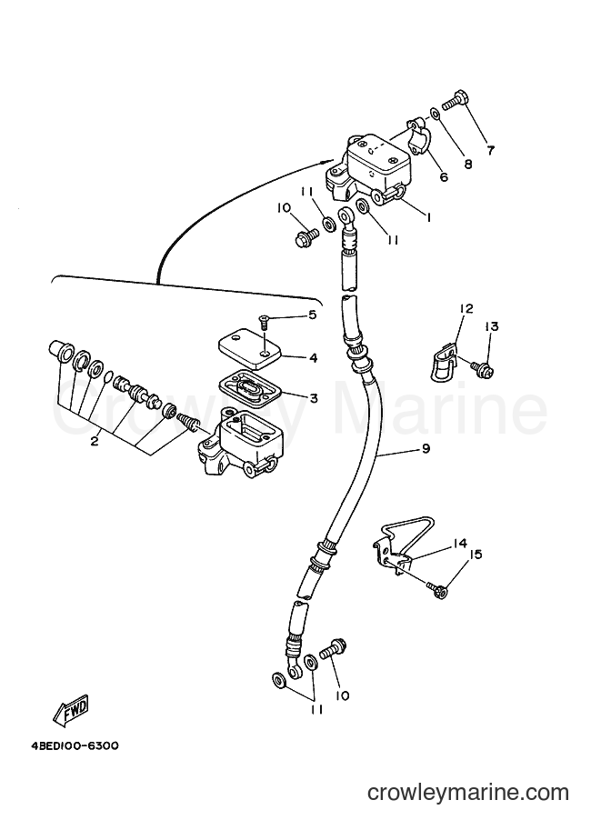 2000 Dirt Bike XT225 - XT225 (4BEU) [010] - FRONT MASTER CYLINDER