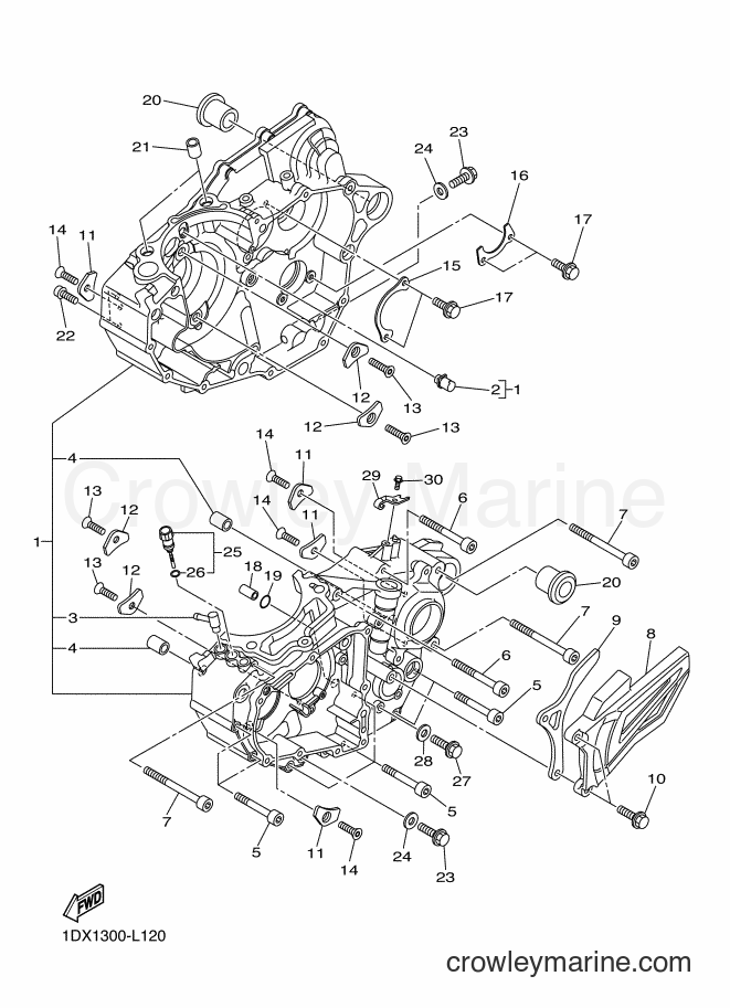 2014 Dirt Bike WR450F - WR450F (1DXA) [010] - CRANKCASE