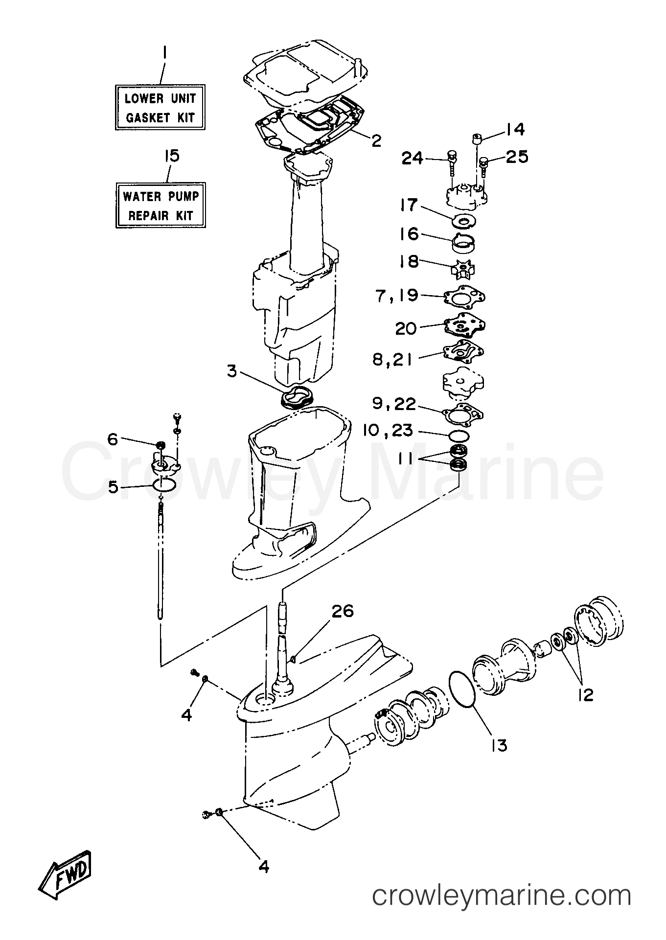 Yamaha Motors E60MLHV - REPAIR KIT 2