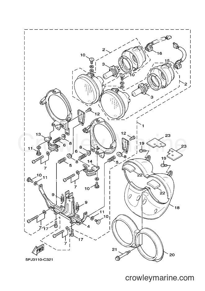 Yamaha Motors YW50 (5PN4) [010] - HEADLIGHT
