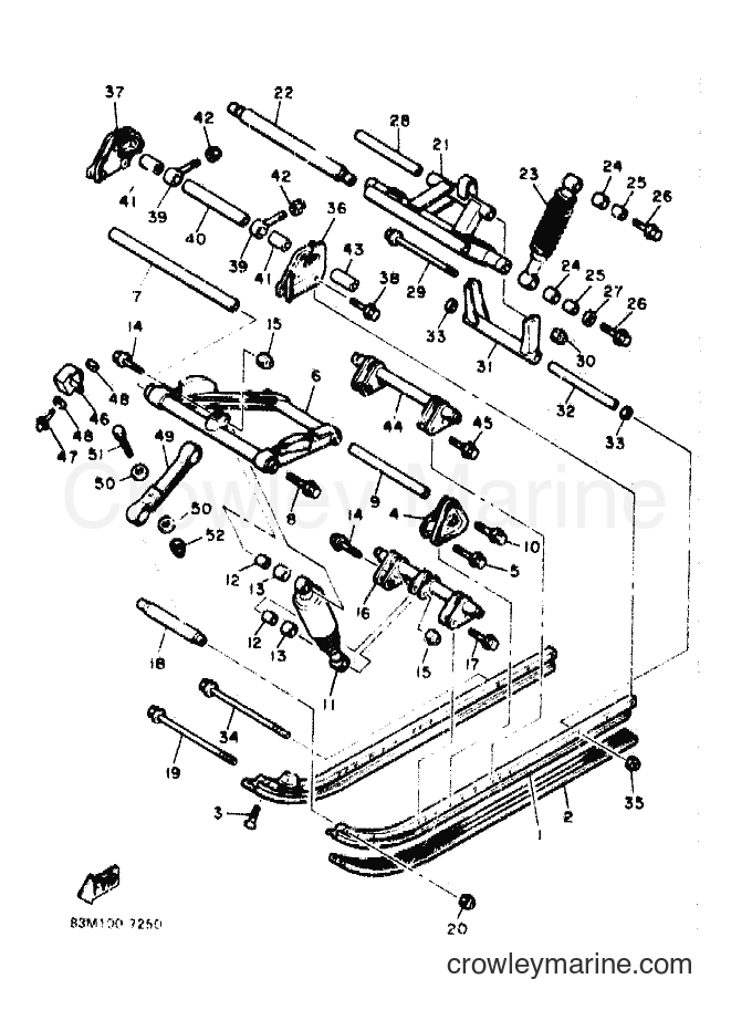 1989 Snowmobile CF300N - CF300N (86E1) [010] - TRACK SUSPENSION 2