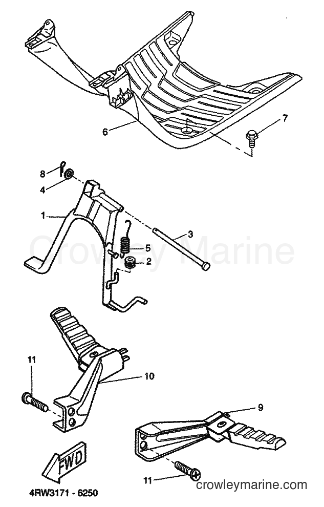 2000 Scooter CW50 - CW50 (5MS1) [010] - STAND & FOOTREST