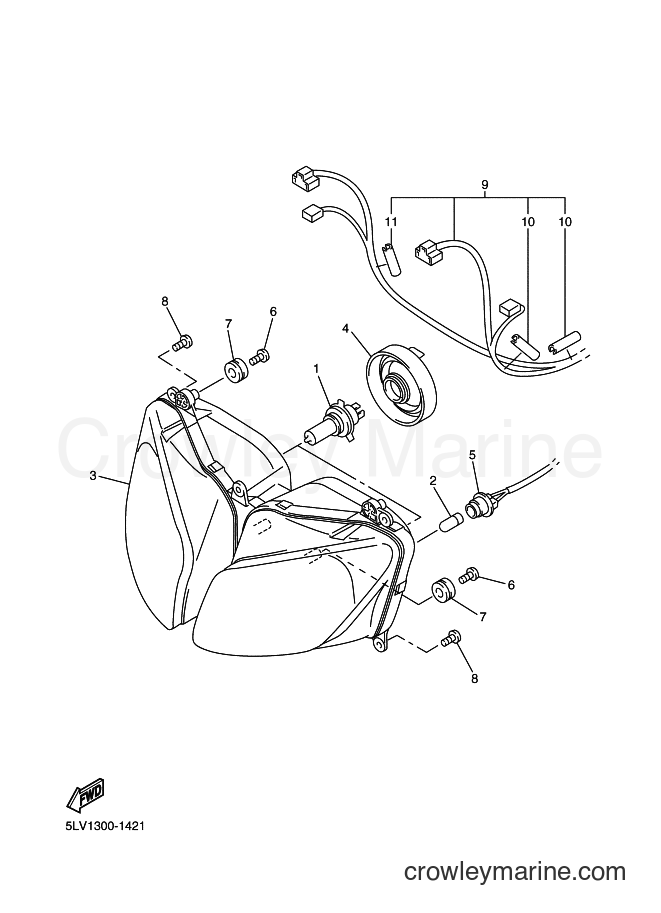 2001 Street Bike FZS1000 - FZS1000 (5LV1) [070] - HEADLIGHT