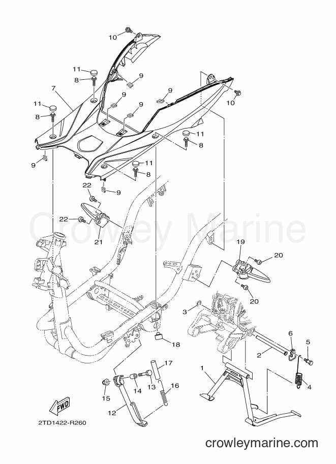 Yamaha Motors LTS125-F (2TD4) [010] - STAND & FOOTREST