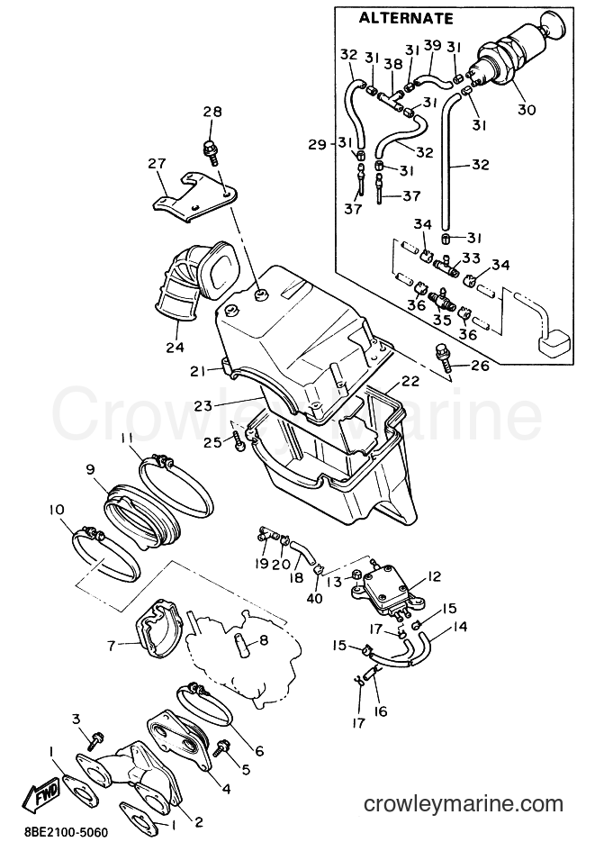 Yamaha Motors CS340E (8BE4) [020] - INTAKE