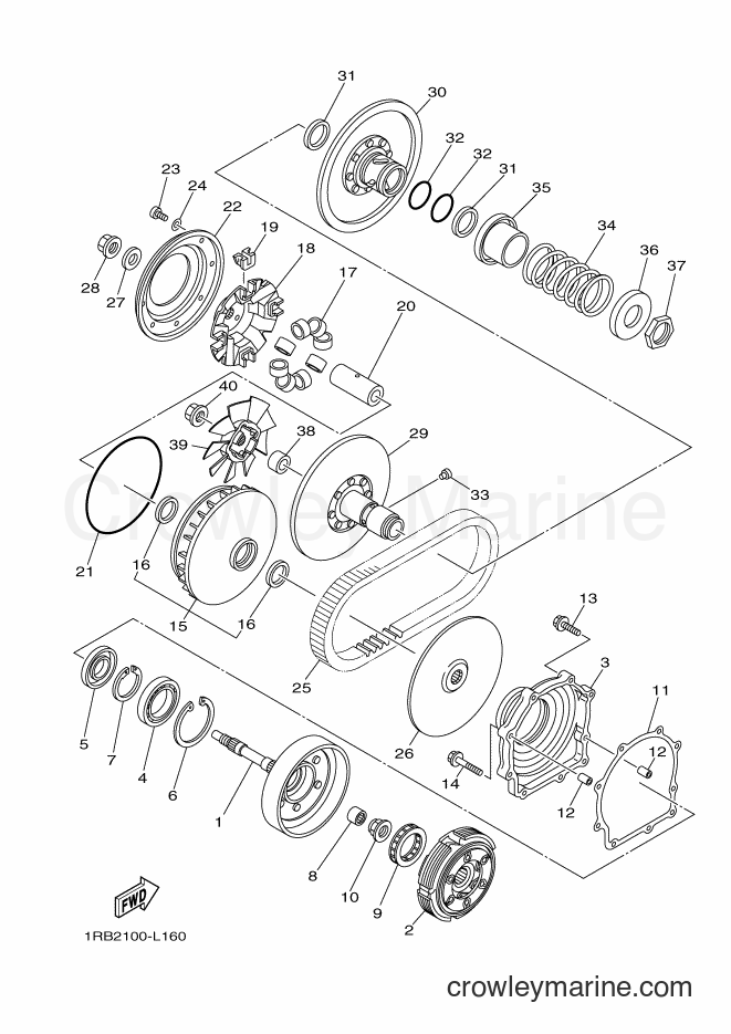 2012 ATV YXR700F - YXR700F (1RB3) [010] - CLUTCH