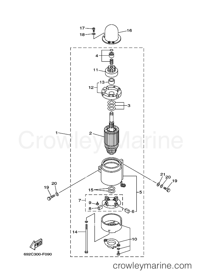 Yamaha Motors 85AEDL (6889) [210] - STARTING MOTOR