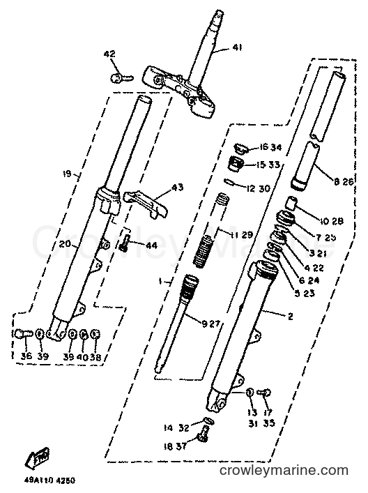 1984 Street Bike XJ600 - XJ600 (51J) [999] - FRONT FORK