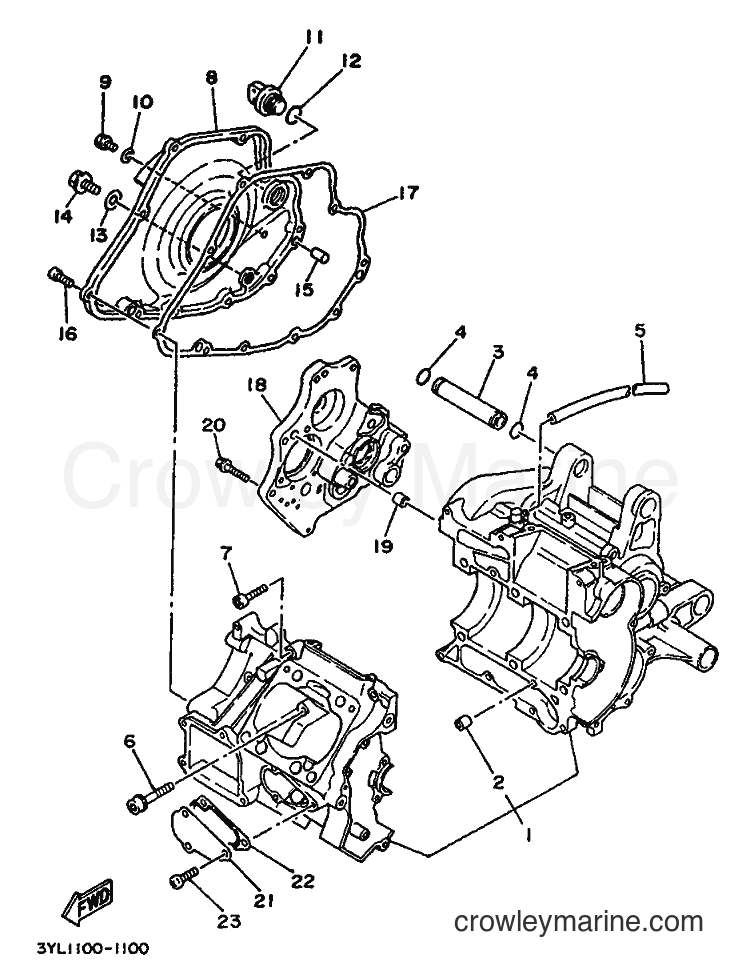 Yamaha Motors TZ250 (3YL1) [999] - CRANKCASE