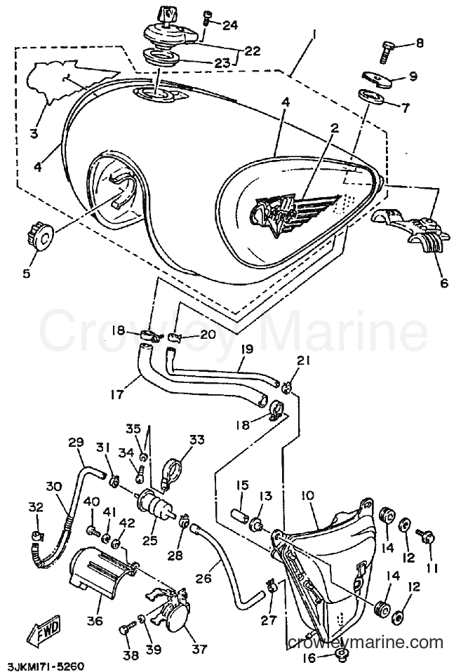 1995 Cruiser XV1100 - XV1100 (3JKM) [010] - FUEL TANK