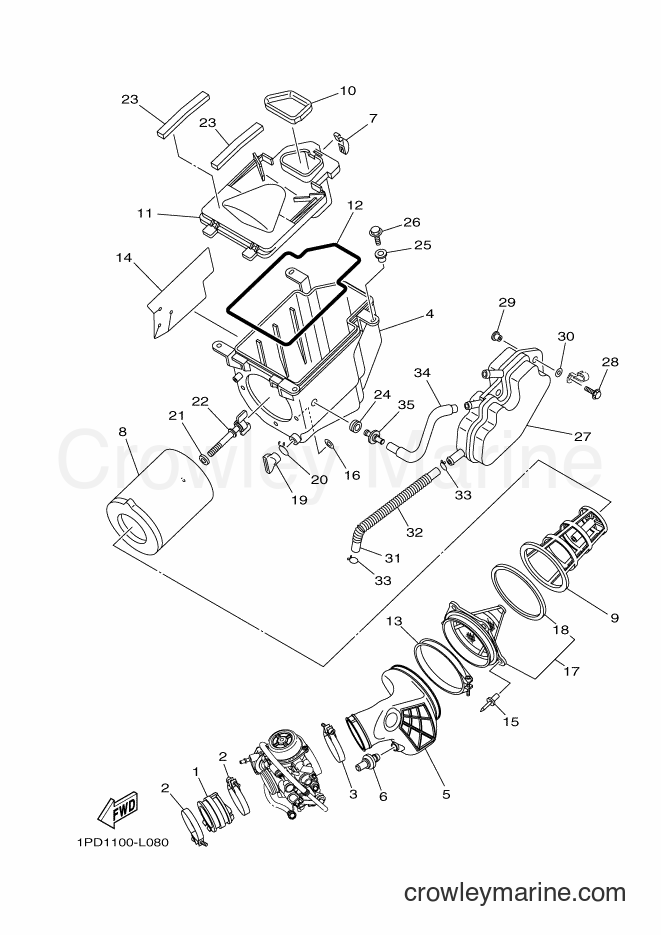 Yamaha Motors YFZ450 (1PD3) [010] - INTAKE