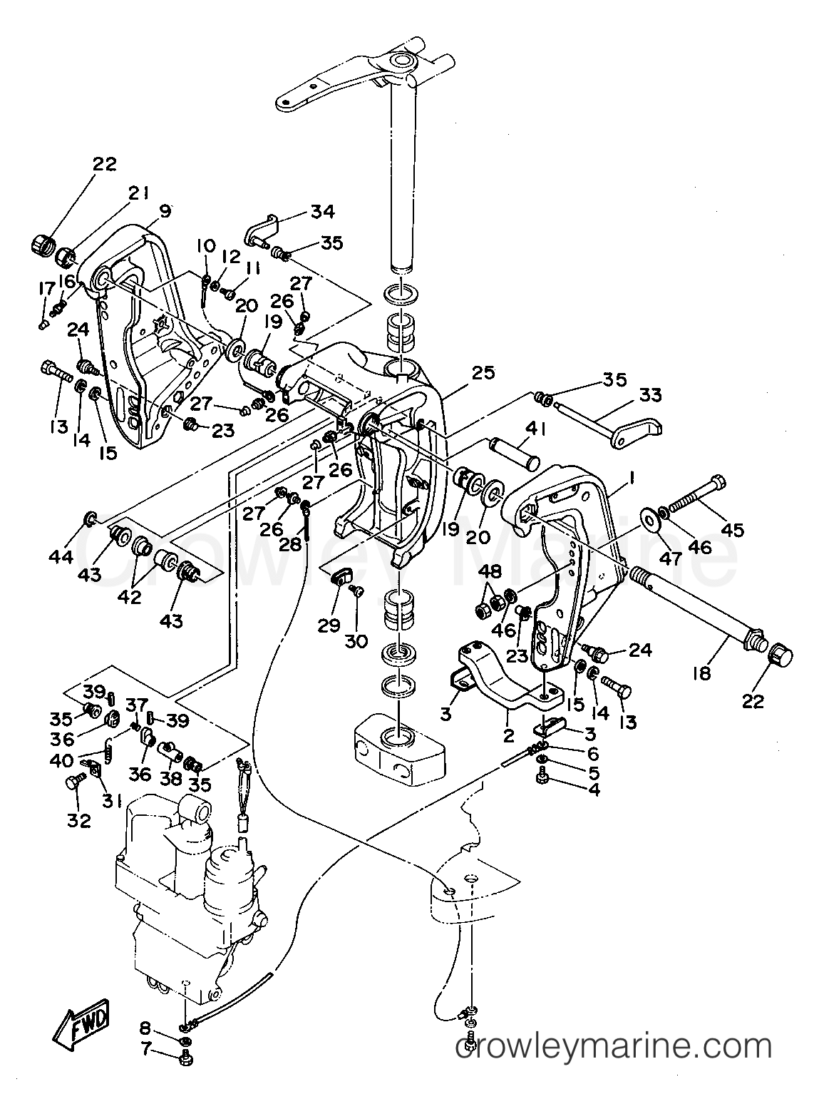 Yamaha Motors 225TLRS - BRACKET 1