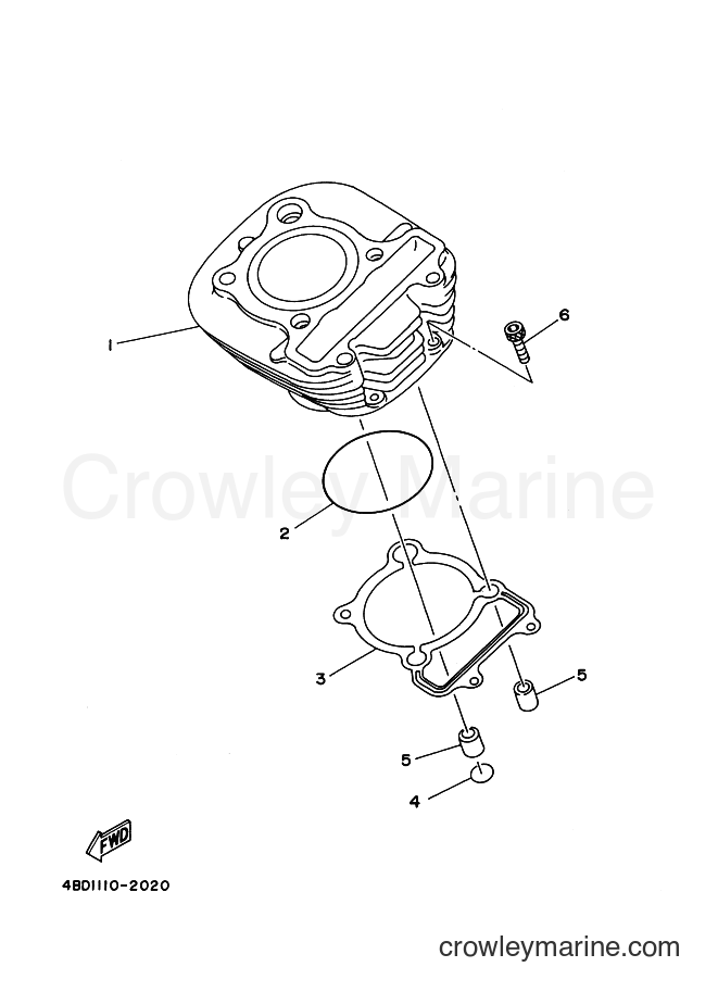 Yamaha Motors YFB250U (4BDE) [010] - CYLINDER
