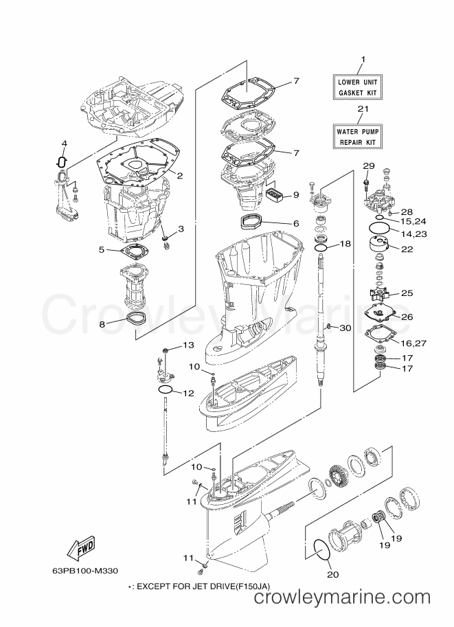 Yamaha Motors F150XA-2014 (63PC) [300] - REPAIR KIT 2