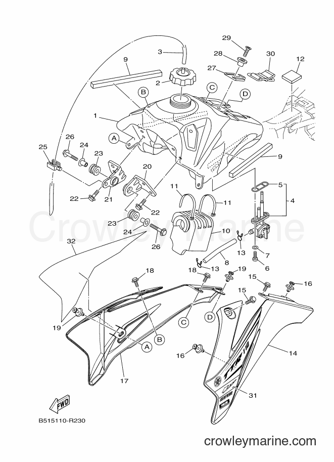 2016 Dirt Bike TT-R110E - TT-R110E (B516) [010] - FUEL TANK