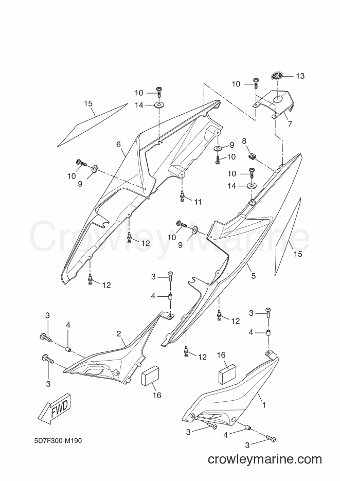 Yamaha Motors YZF-R125 (5D7F) [080] - SIDE COVER