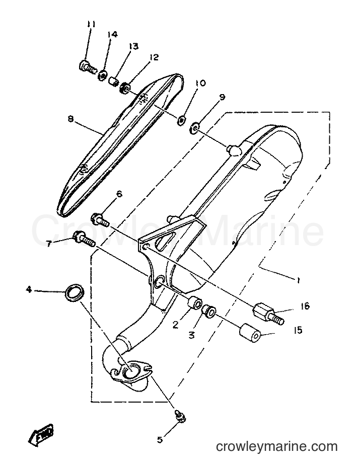 1996 Scooter YA50S - YA50S (4MJ7) [999] - TUBO DE ESCAPE