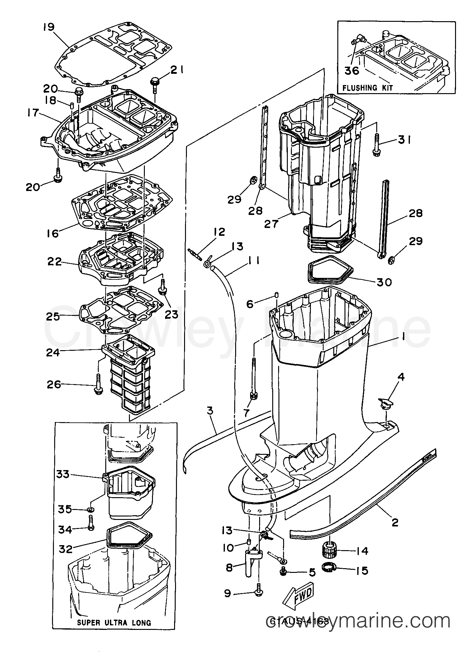 Yamaha Motors L225TXRX - UPPER CASING