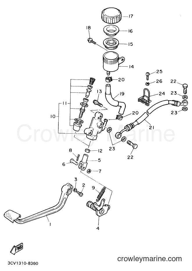 Yamaha Motors FJ1200 (3GP3) [010] - REAR MASTER CYLINDER