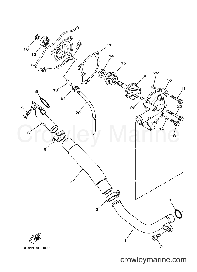 2008 ATV YFM700FWAD - YFM700FWAD (3B4T) [010] - WATER PUMP