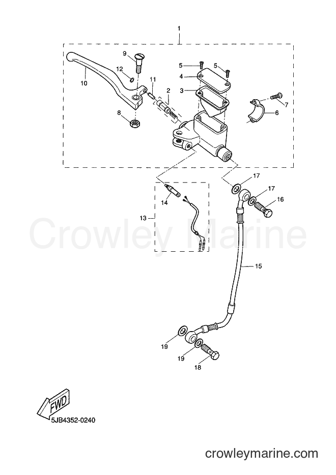 Yamaha Motors YH50 (5PF4) [020] - FRONT MASTER CYLINDER