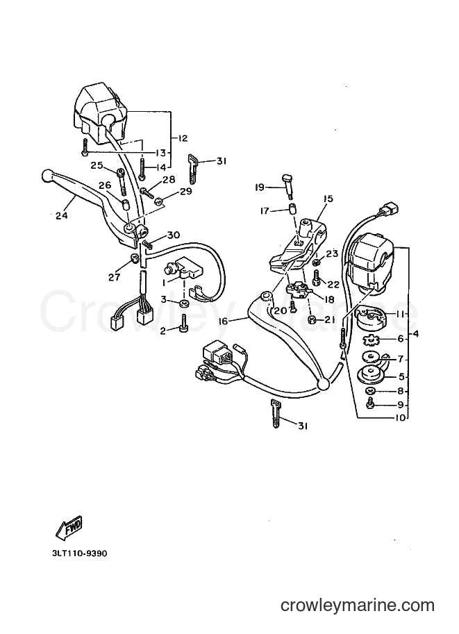 1991 Street Bike YX600 - YX600 (3LT7) [010] - HANDLE SWITCH & LEVER