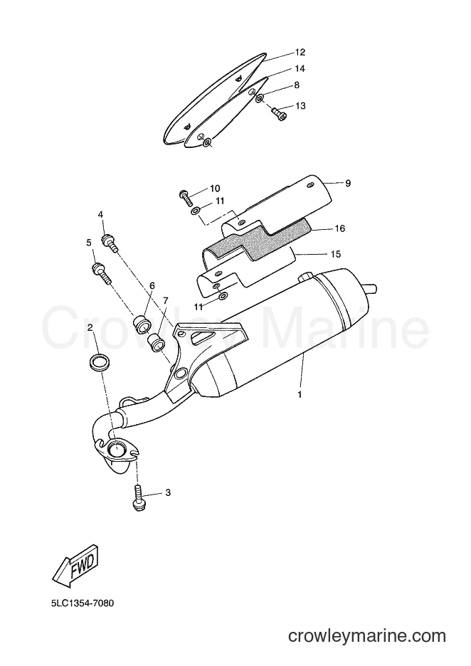 2000 Scooter YQ50 - YQ50 (5KL2) [010] - EXHAUST