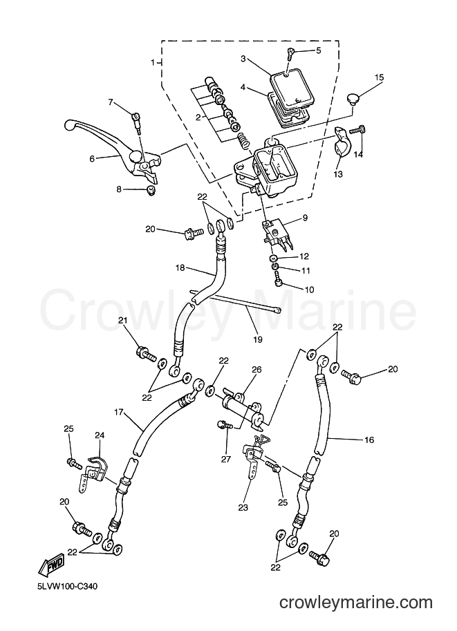 2005 Street Bike FZS1000 - FZS1000 (1C2D) [010] - FRONT MASTER CYLINDER