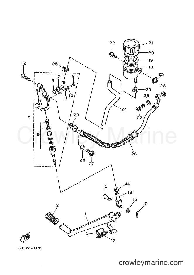 Yamaha Motors FZR600 (3HHD) [010] - REAR MASTER CYLINDER
