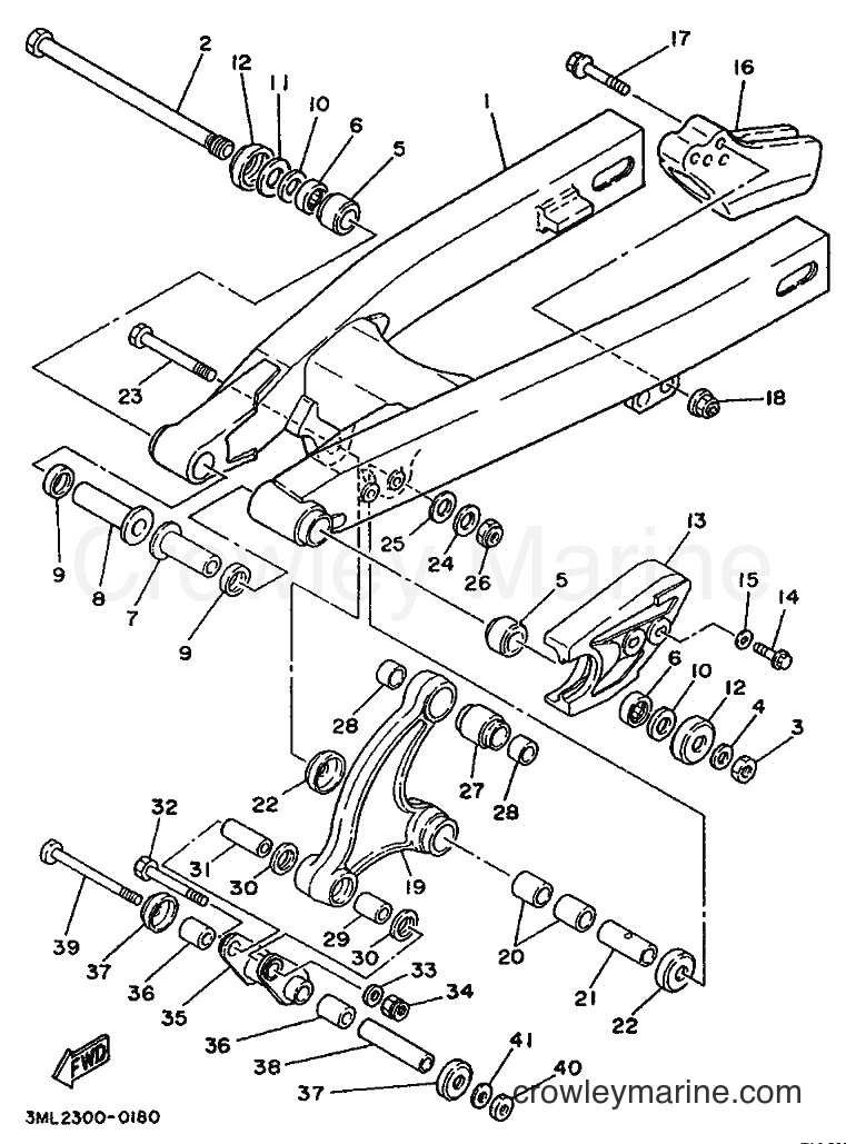 1990 Dirt Bike YZ80 - YZ80 (3ML2) [999] - REAR ARM