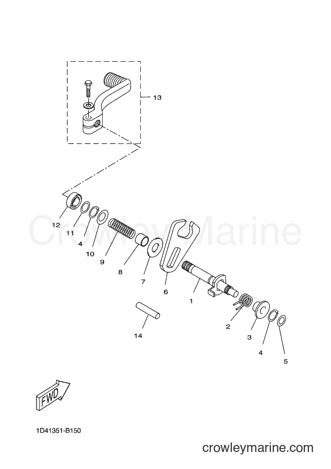 Yamaha Motors DT50RSM (2C3E) [010] - SHIFT SHAFT