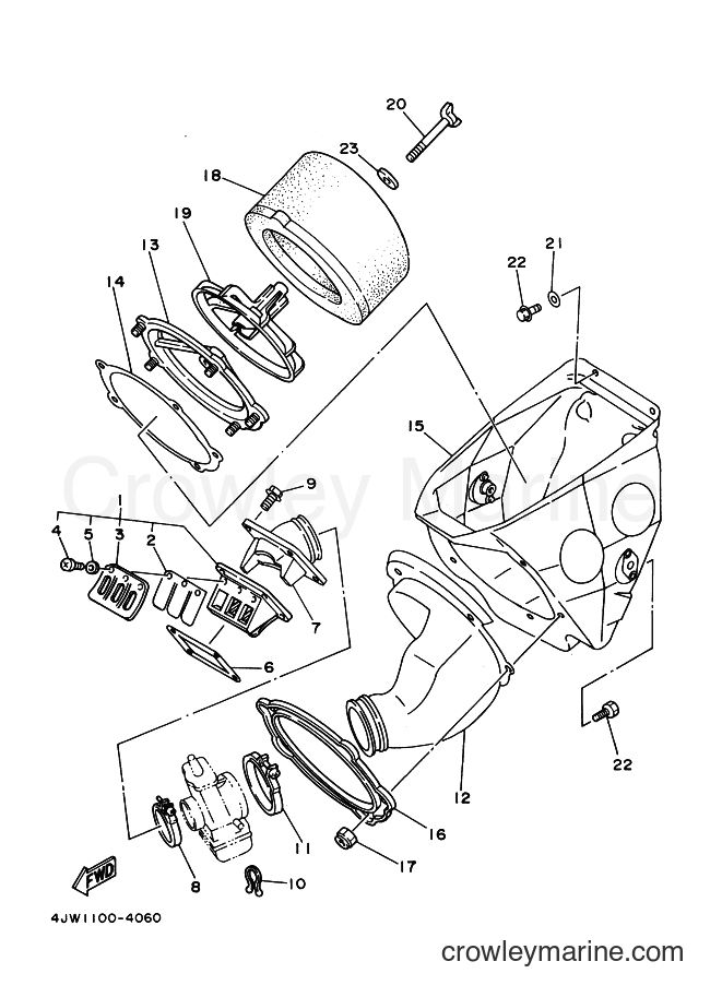1994 Dirt Bike WR250Z - WR250Z (4JW1) [020] - INTAKE