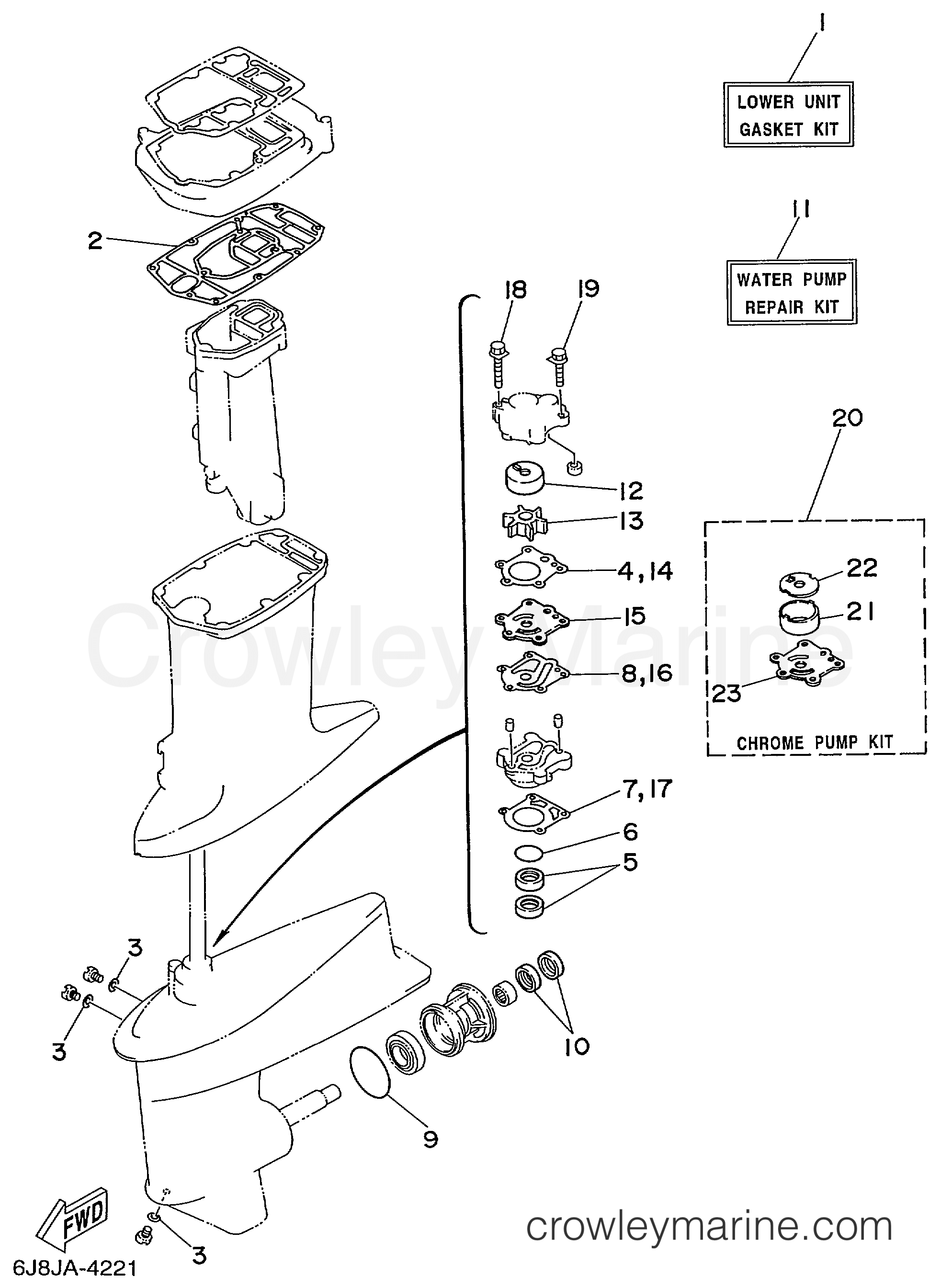 Yamaha Motors 30MSHX - REPAIR KIT 2