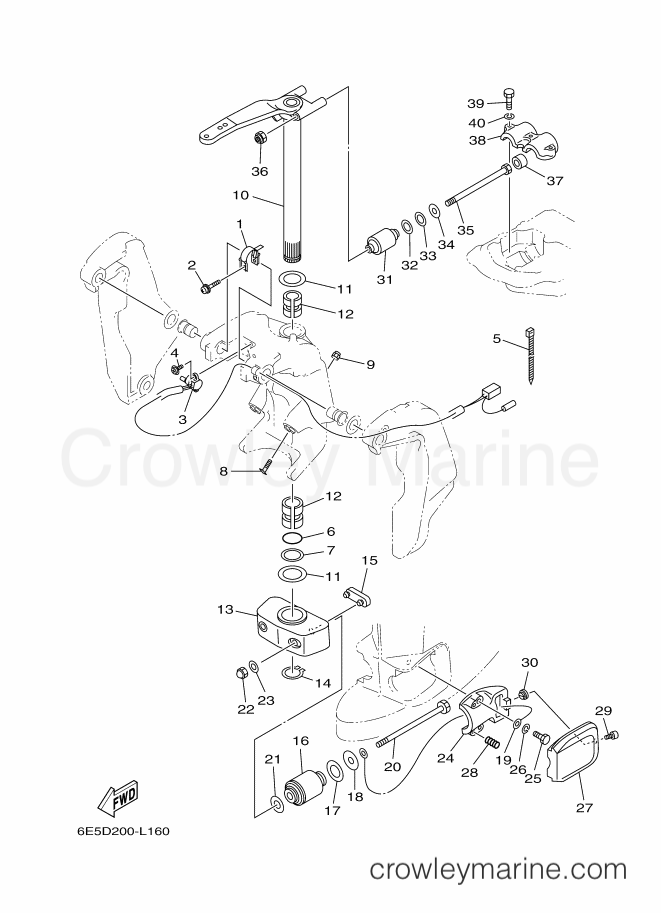Yamaha Motors 150AETL (6G4D) [030] - BRACKET 2