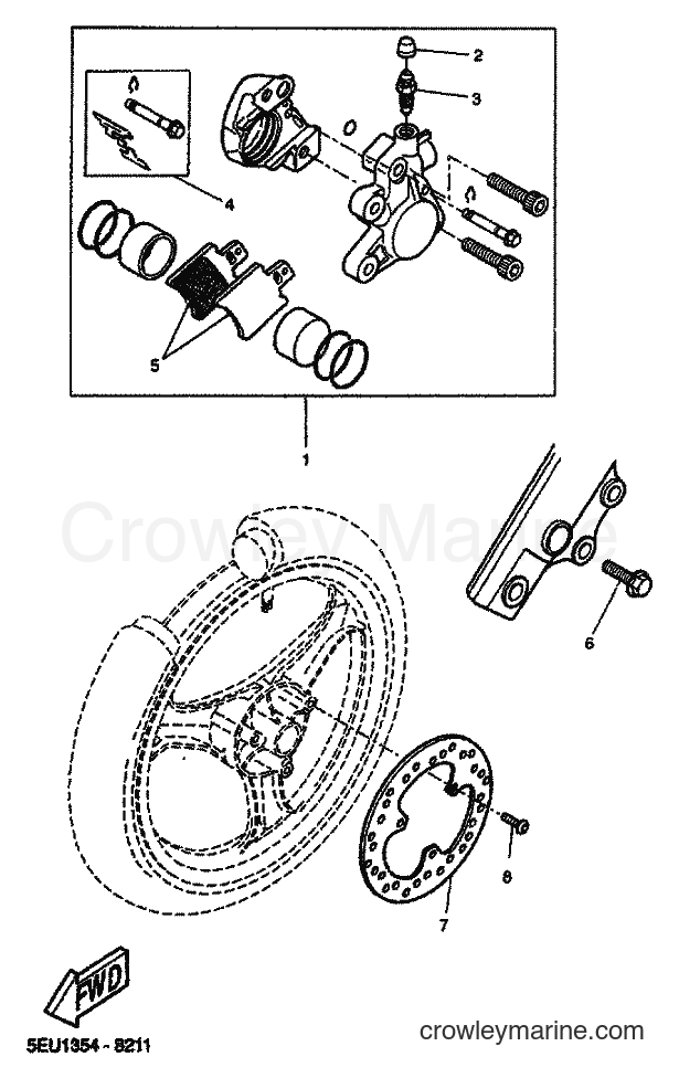 2001 Scooter YH50 - YH50 (5JB6) [030] - FRONT BRAKE CALIPER