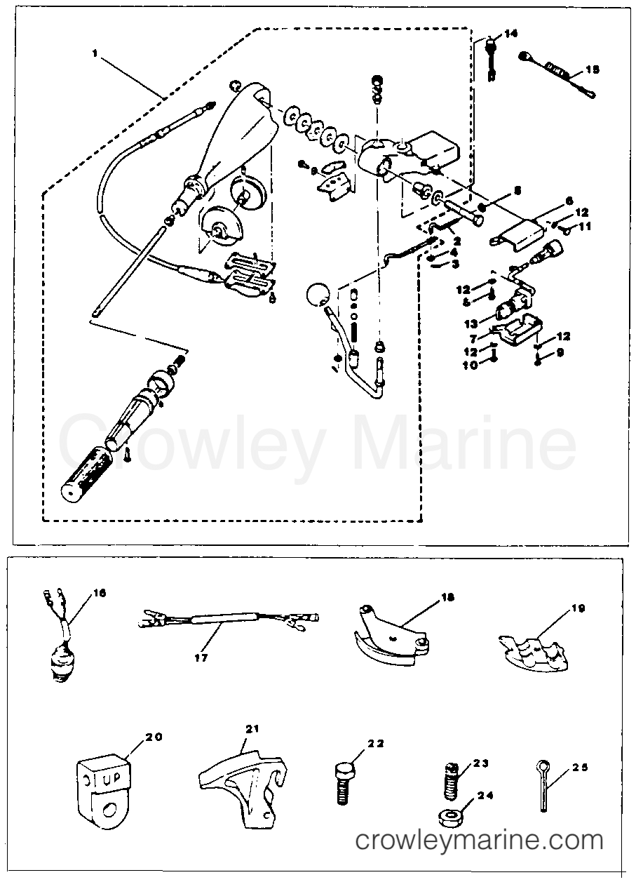 Yamaha Motors 40LK - STEERING (40E 40ET)