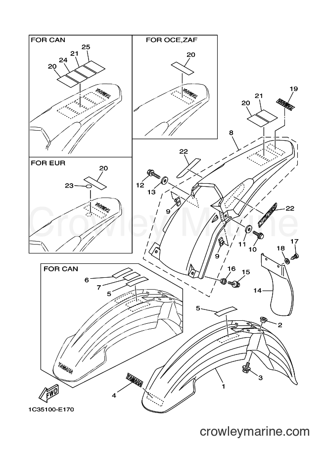 2006 Dirt Bike YZ125 - YZ125 (1C36) [010] - FENDER