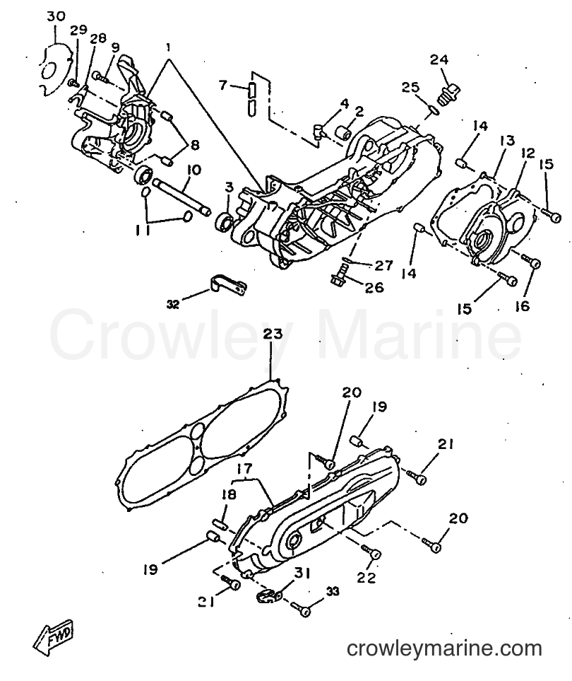 1997 Scooter CW50RSX - CW50RSX (5CD1) [999] - CRANKCASE