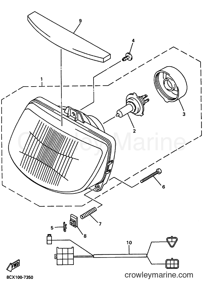 Yamaha Motors VX700LT (8CP3) [020] - HEADLIGHT