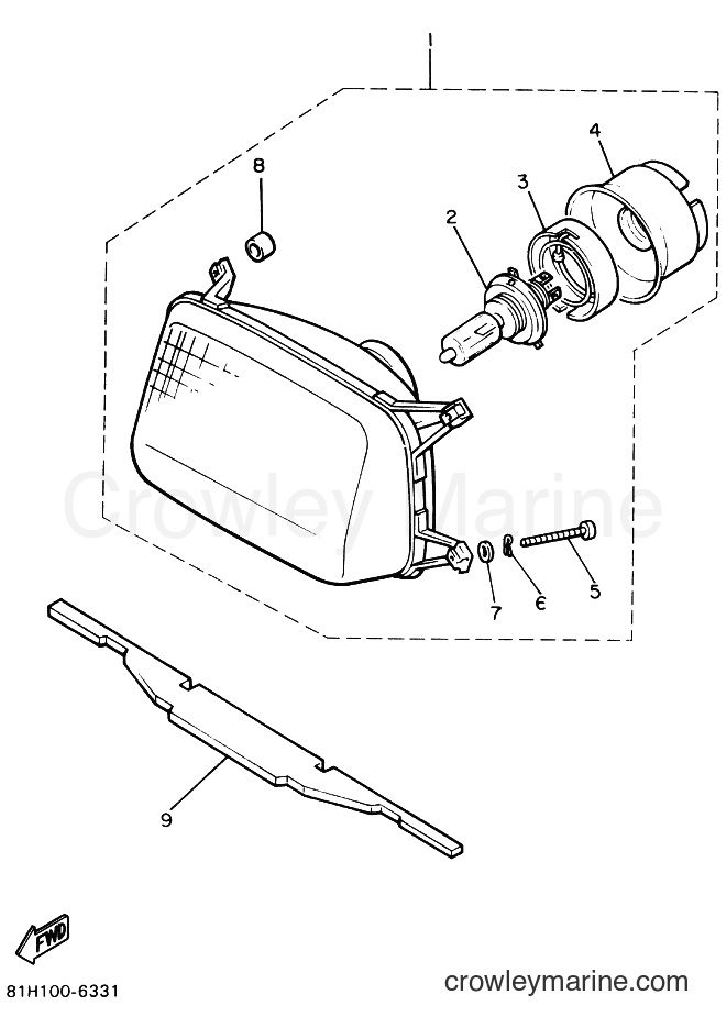 Yamaha Motors PZ480E (89H1) [030] - HEADLIGHT
