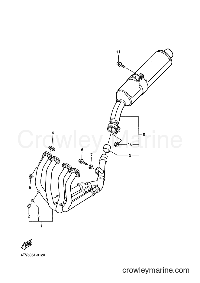 Yamaha Motors YZF600R (4WE5) [020] - EXHAUST