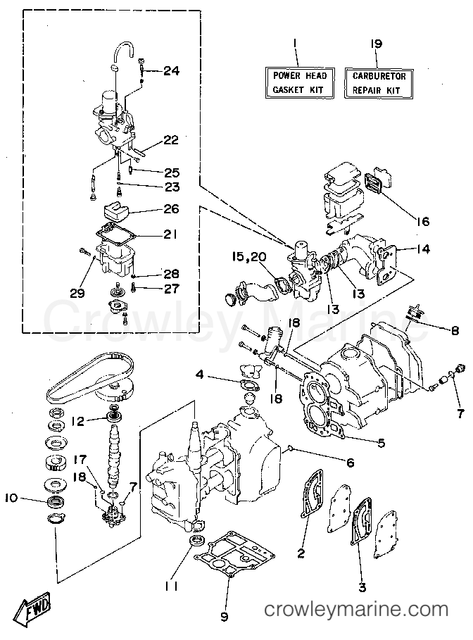 Yamaha Motors F9.9MSHT - REPAIR KIT 1