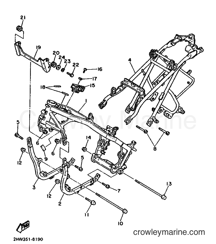 Yamaha Motors FZ600 (3BX) [999] - FRAME
