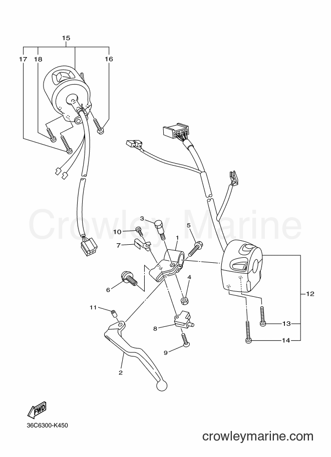 2014 Street Bike XJ6F - XJ6F (1CWP) [040] - HANDLE SWITCH & LEVER