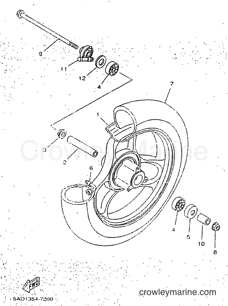 Yamaha Motors YN50 (5AD3) [99A] - FRONT WHEEL