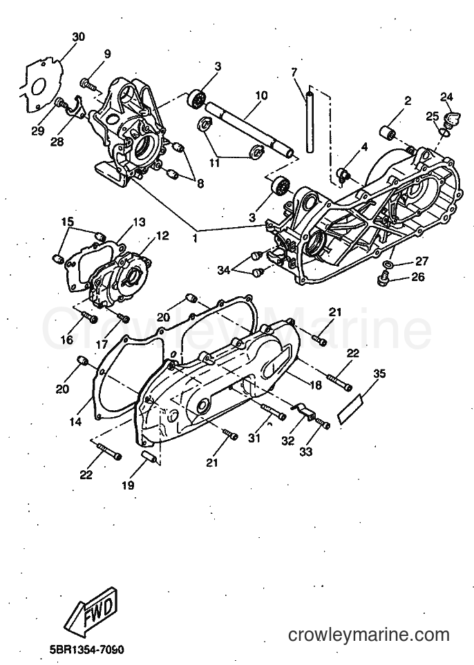 1998 Scooter YQ50 - YQ50 (5DP2) [999] - CRANKCASE