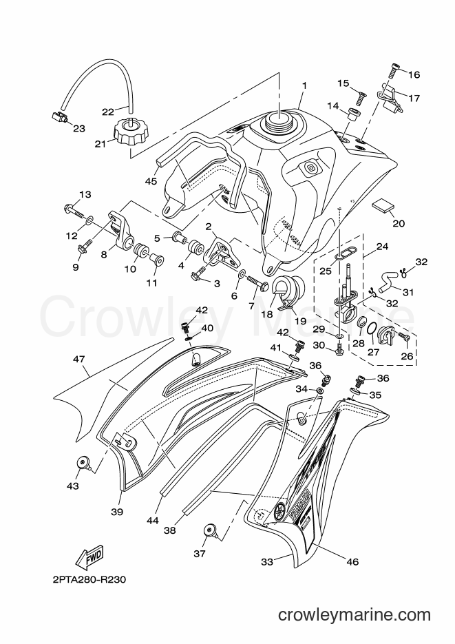 Yamaha Motors TT-R125LWE (2PTC) [010] - FUEL TANK