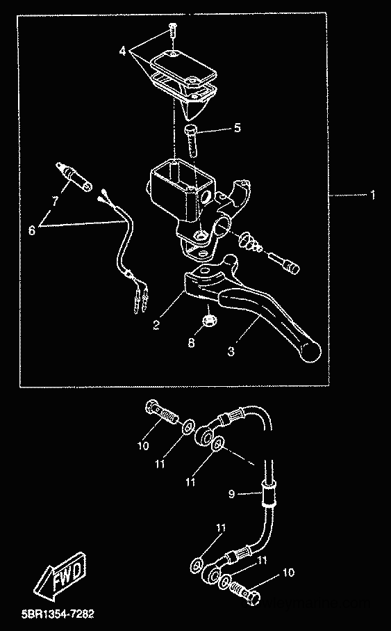 2000 Scooter YQ50L - YQ50L (5HEV) [010] - REAR MASTER CYLINDER