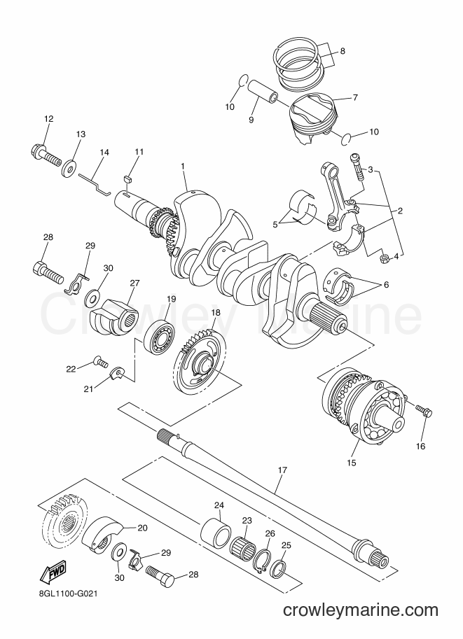 Yamaha Motors RFX10RSS (8HK6) [030] - CRANKSHAFT & PISTON