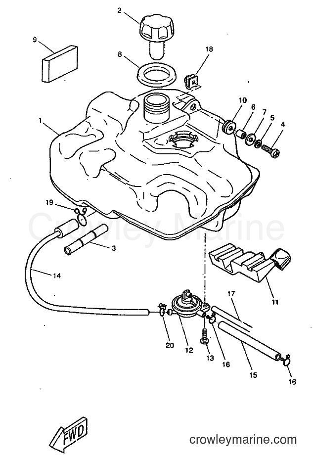 1998 Scooter CW50RS - CW50RS (4WB3) [010] - FUEL TANK